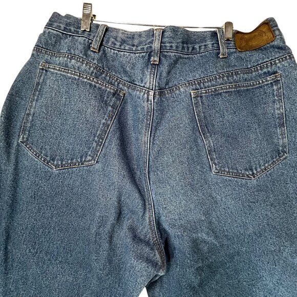 Cabelas Womens 20 Reg Blue Denim Jeans Plaid Flannel Lining Relaxed Fit Zip Fly - Picture 7 of 14